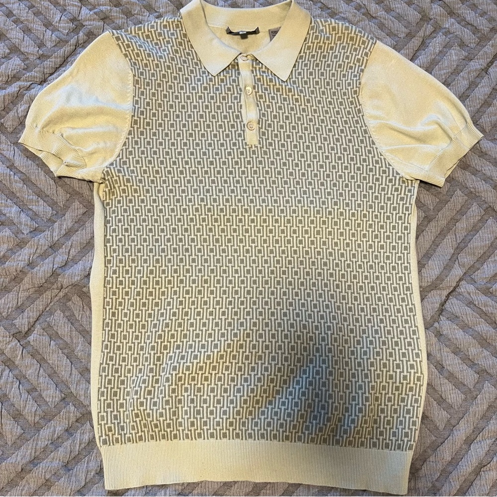 Men’s Ted Baker Small Green Sweatershirt Button Up